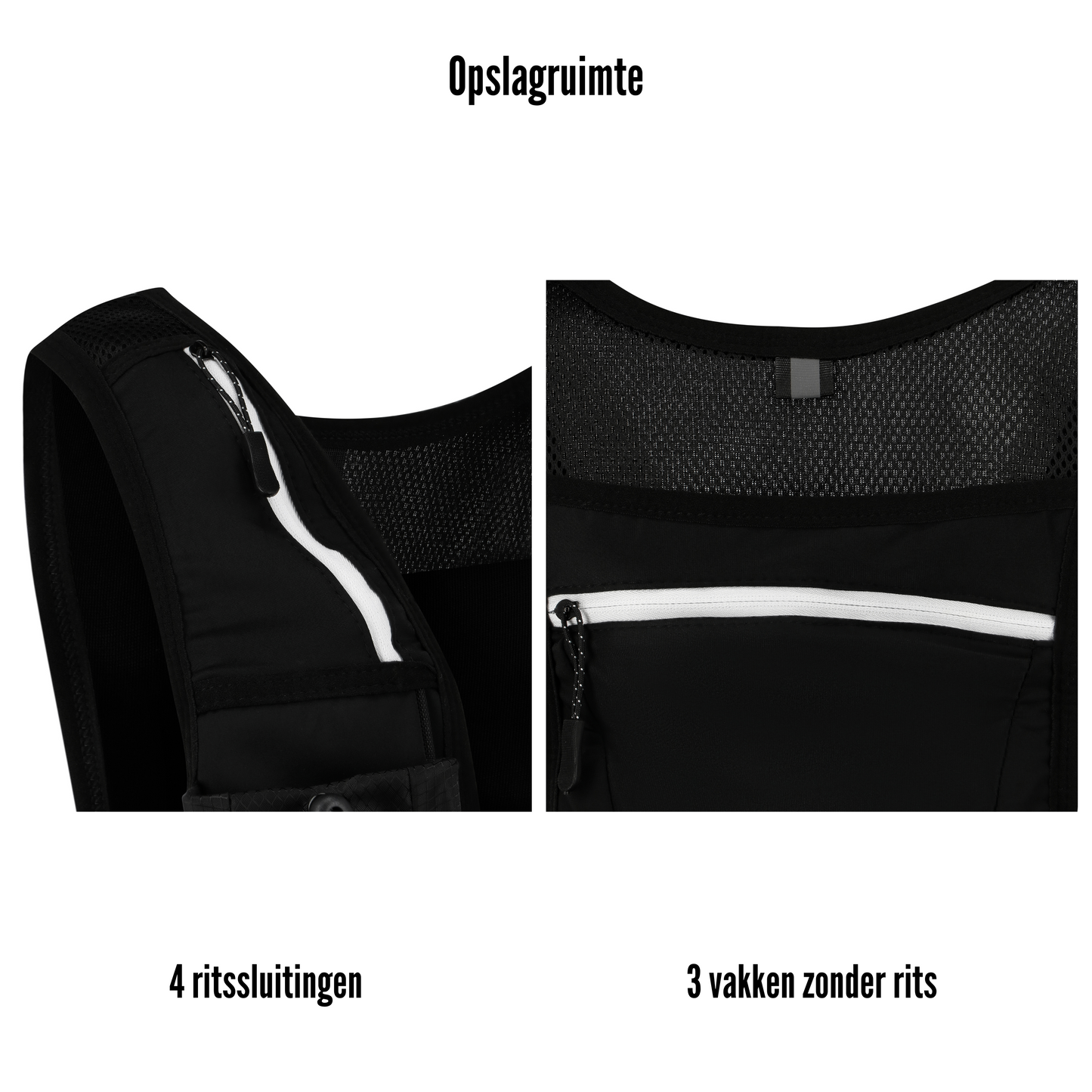 BB Active - hardloopvest met drinkhouder - telefoonhouder - Running vest - soft flask - drinken - Waterzak - Onesize - Reflecterend - Camelbak